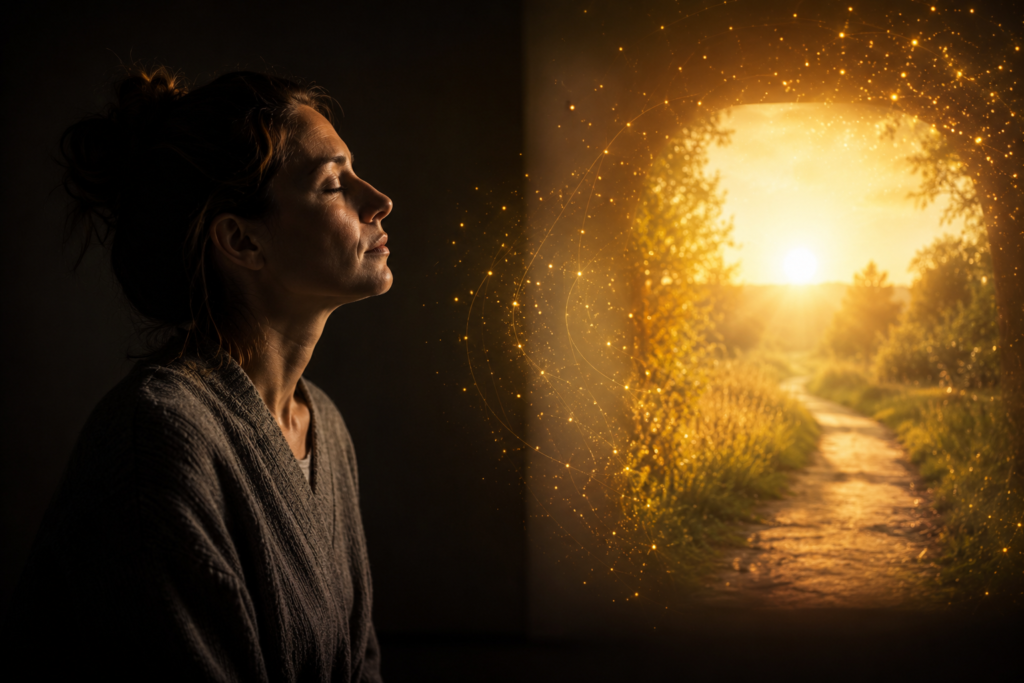 A Woman in Harmony with Nature